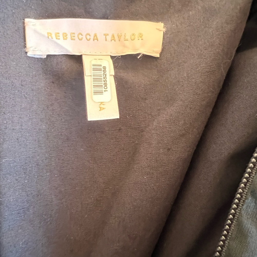 REBECCA TAYLOR SLEEVELESS PLEATED DETAIL MINI DRESS - Picture 12 of 14